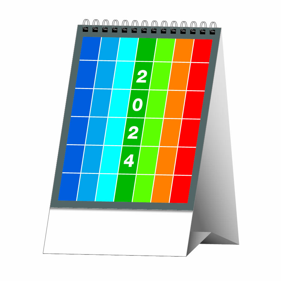 Calendario 2024 Olandese Multicolor Tris